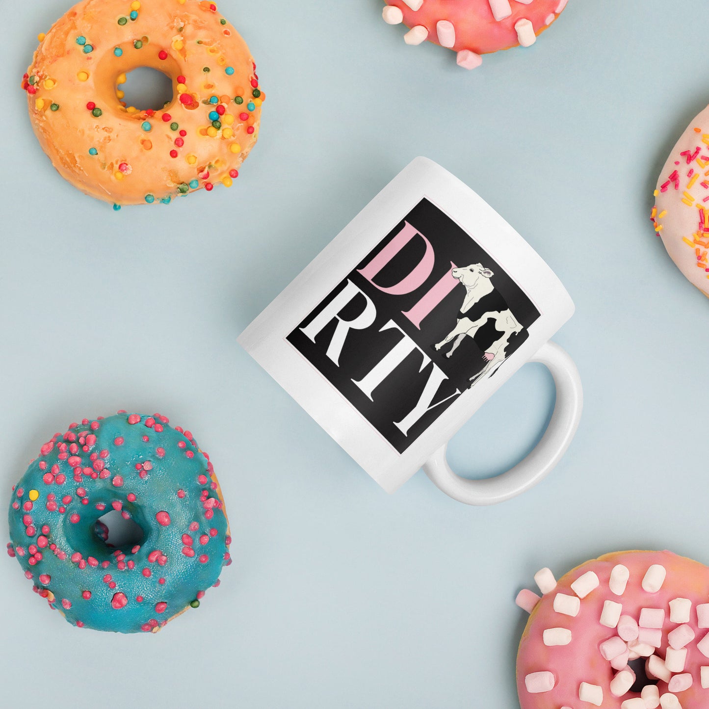 Dirty Cow Mug Cup / Gifts Ideas Presents For Mum Dad Birthday Mothers Day / Christmas gift for him or her / Corporate gift