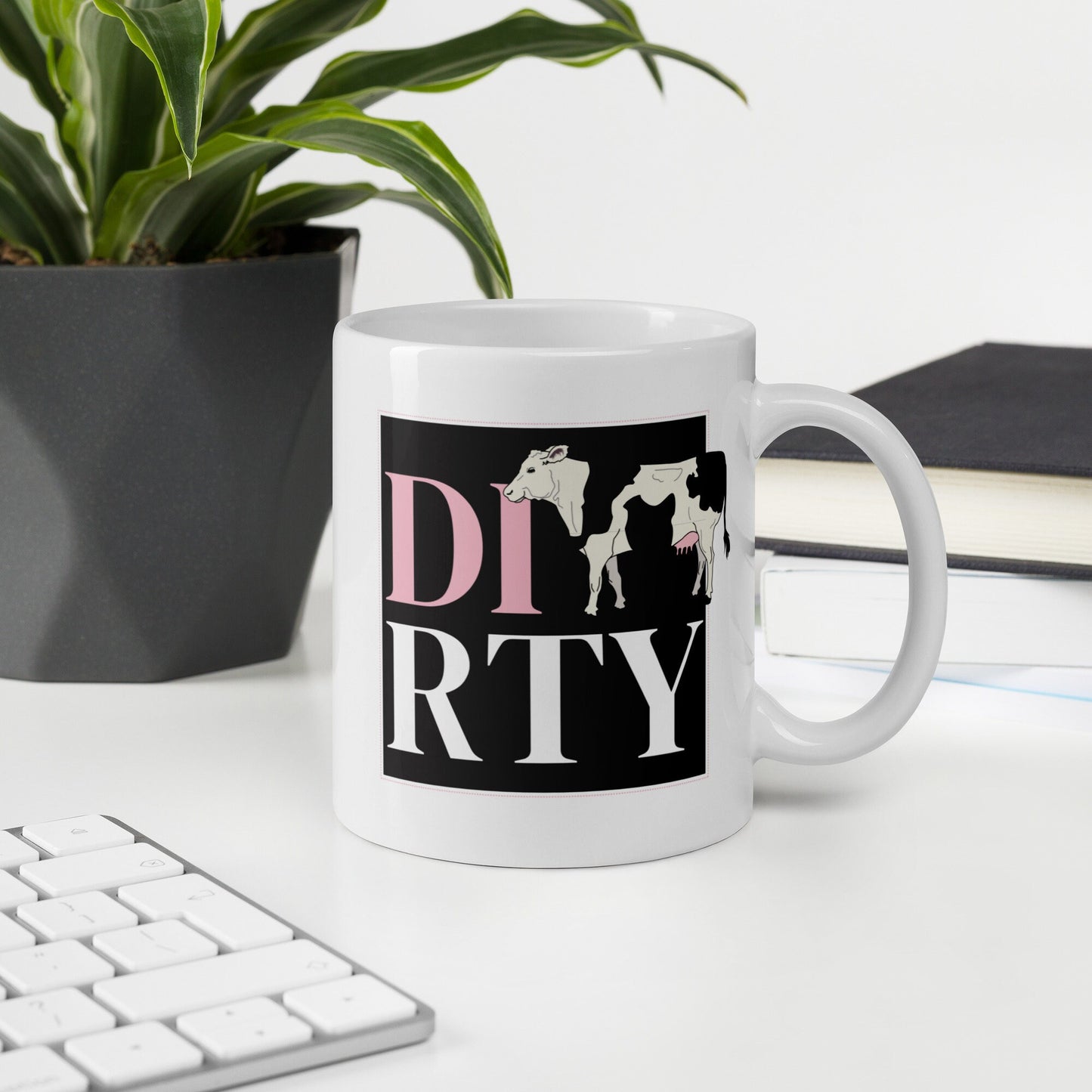 Dirty Cow Mug Cup / Gifts Ideas Presents For Mum Dad Birthday Mothers Day / Christmas gift for him or her / Corporate gift