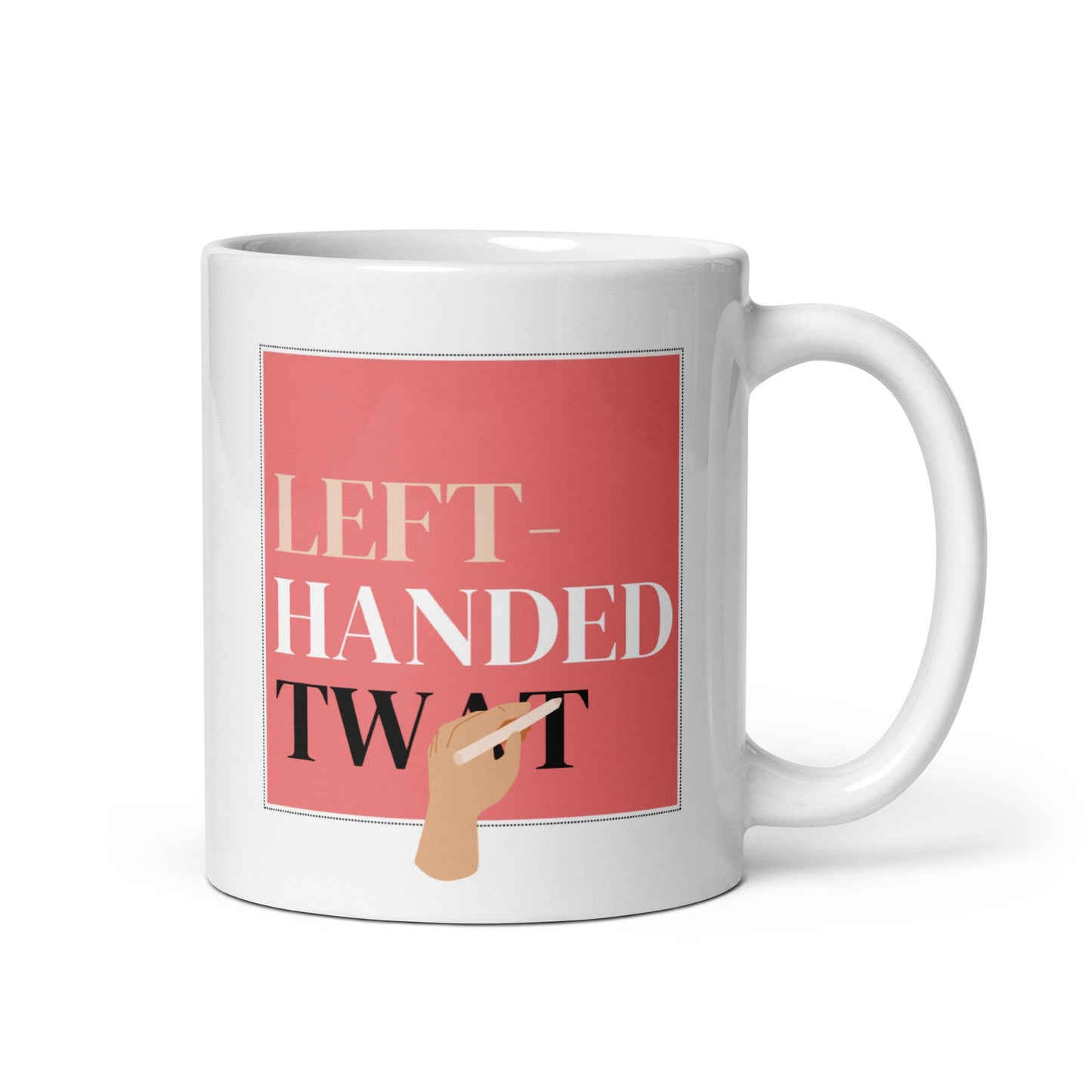 Left Handed Mug Cup / Gifts Ideas Presents For Mum Dad Birthday Mothers Day / Christmas gift for him or her / Corporate gift
