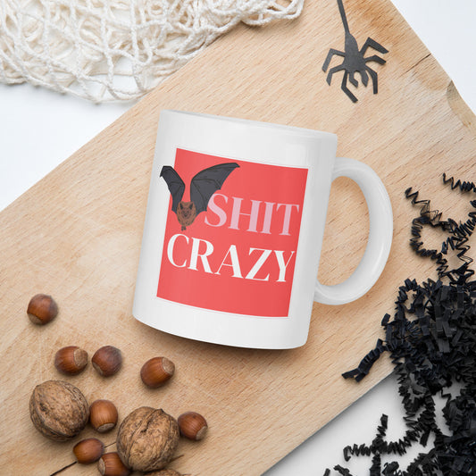 Bat Crazy Mug Cup / Gifts Ideas Presents For Mum Dad Birthday Mothers Day / Christmas gift for him or her / Corporate gift