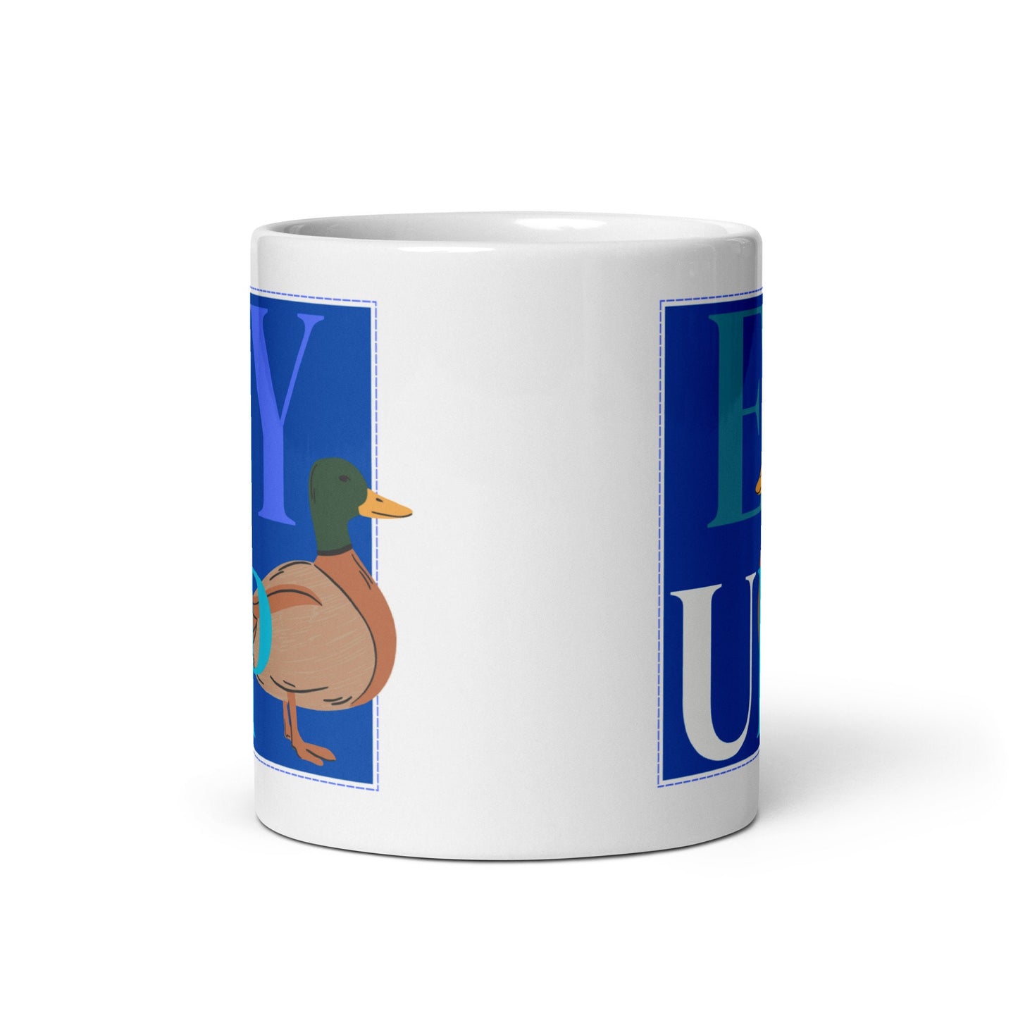 Ey Up Duck Mug Cup / Gifts Ideas Presents For Mum Dad Birthday Mothers Day / Christmas gift for him or her / Corporate gift